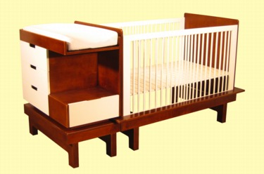 Crib with Changing Table Attached