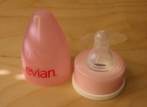 bib'evian, an adapter to put a nipple on a water bottle