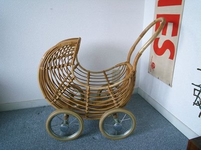 cane doll pram