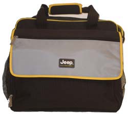 Jeep black nylon diaper bag