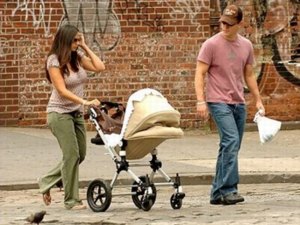 the damon family with their bugaboo