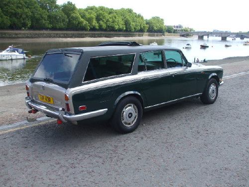  1976 Rolls Royce Silver Shadow wagon on the street in front of the VA