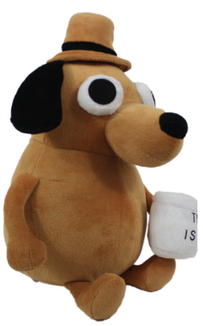 this is fine meme plush