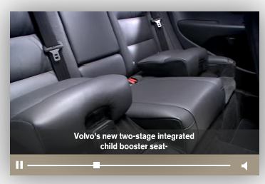 Volvo built outlet in booster seat